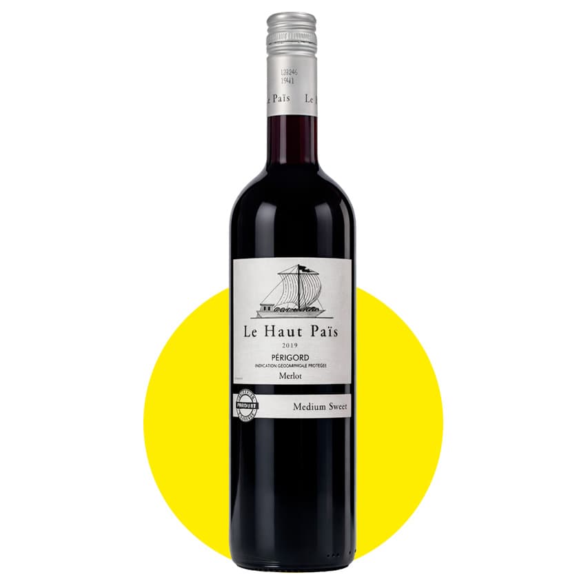Вино "Le Haut Pais Merlot" червоне напівсолодке 0,75л 12%