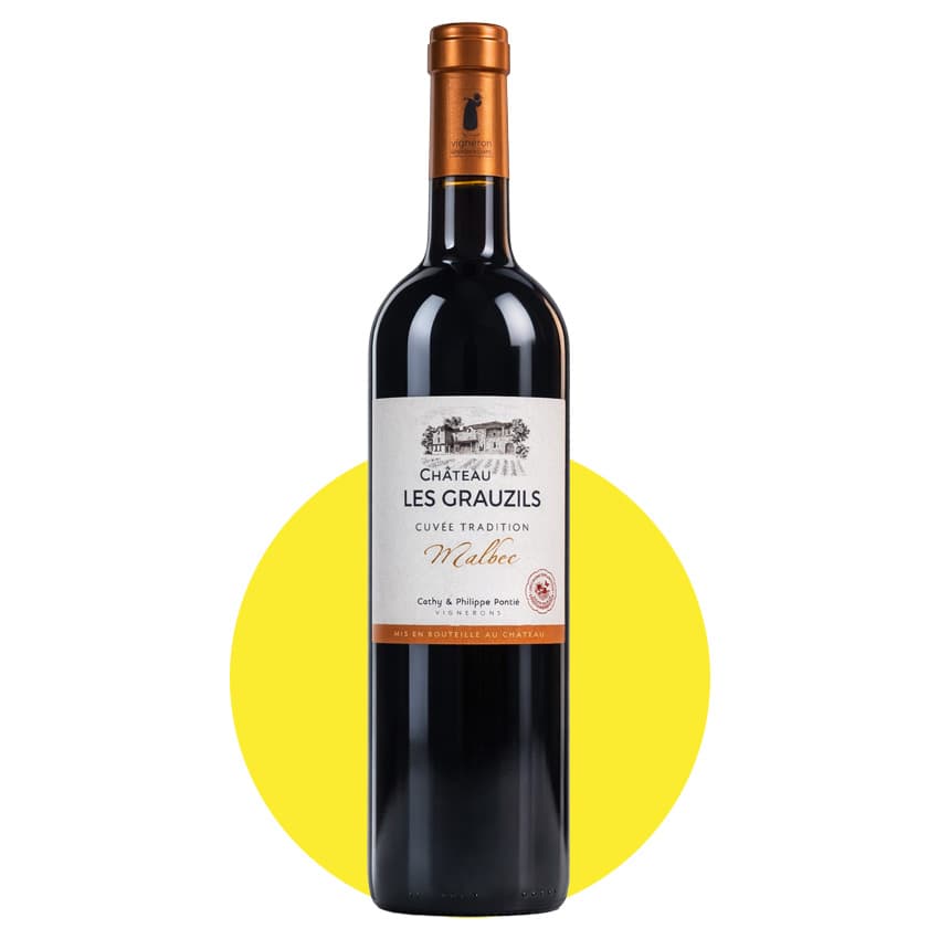 Вино "Chateau Les Grauzils Cuvee Tradition" червоне сухе 0,75л 13,5%