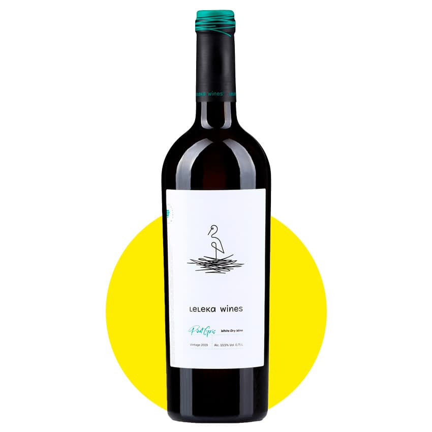 Вино "Leleka Wines Pinot Gris" біле сухе 0,75л 12%