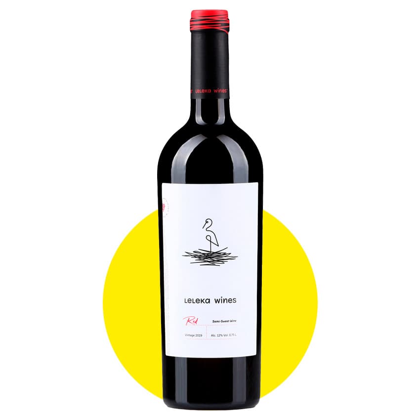 Вино "Leleka Wines Red" червоне напівсолодке 0,75л 12%