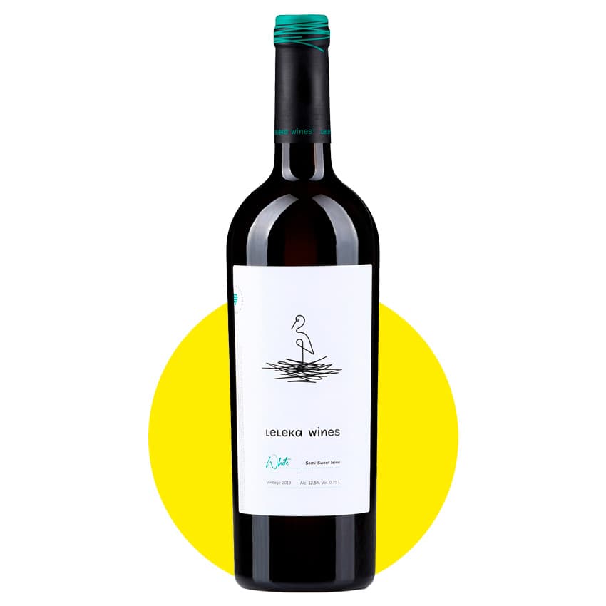Вино "Leleka Wines White" біле напівсолодке 0,75л 12,5%