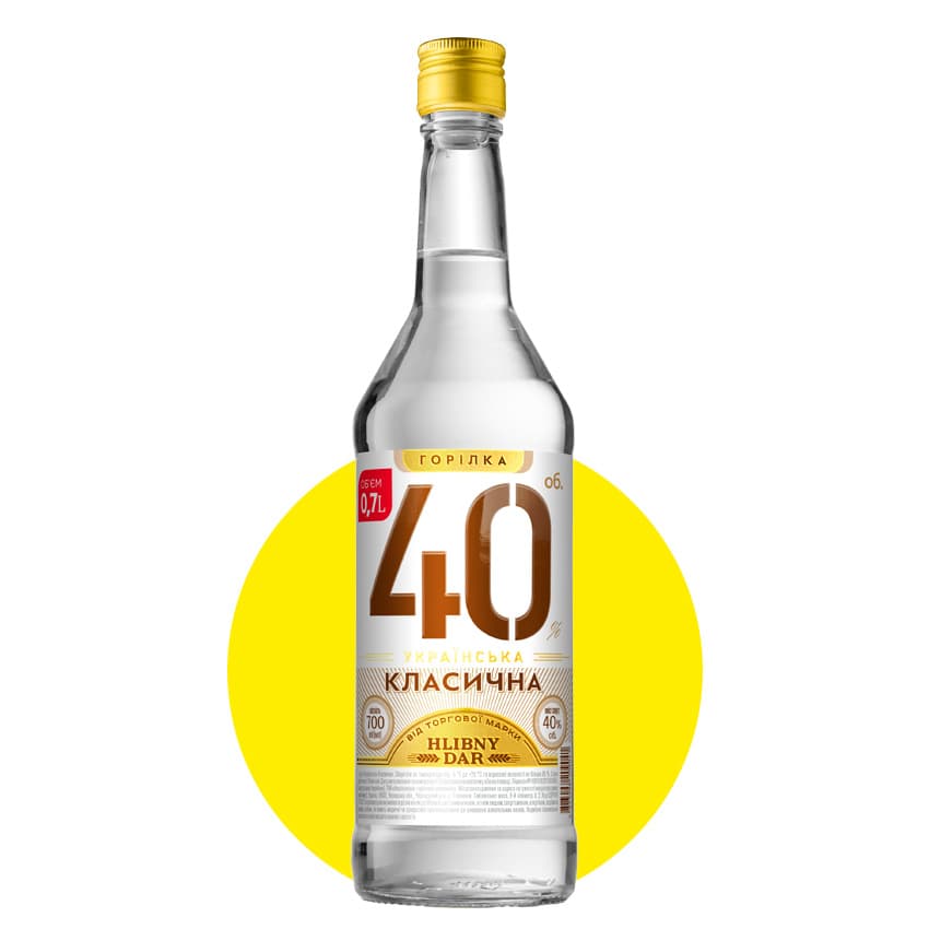 Горілка "Хлібний Дар Українська" Класична 0,7л 40%