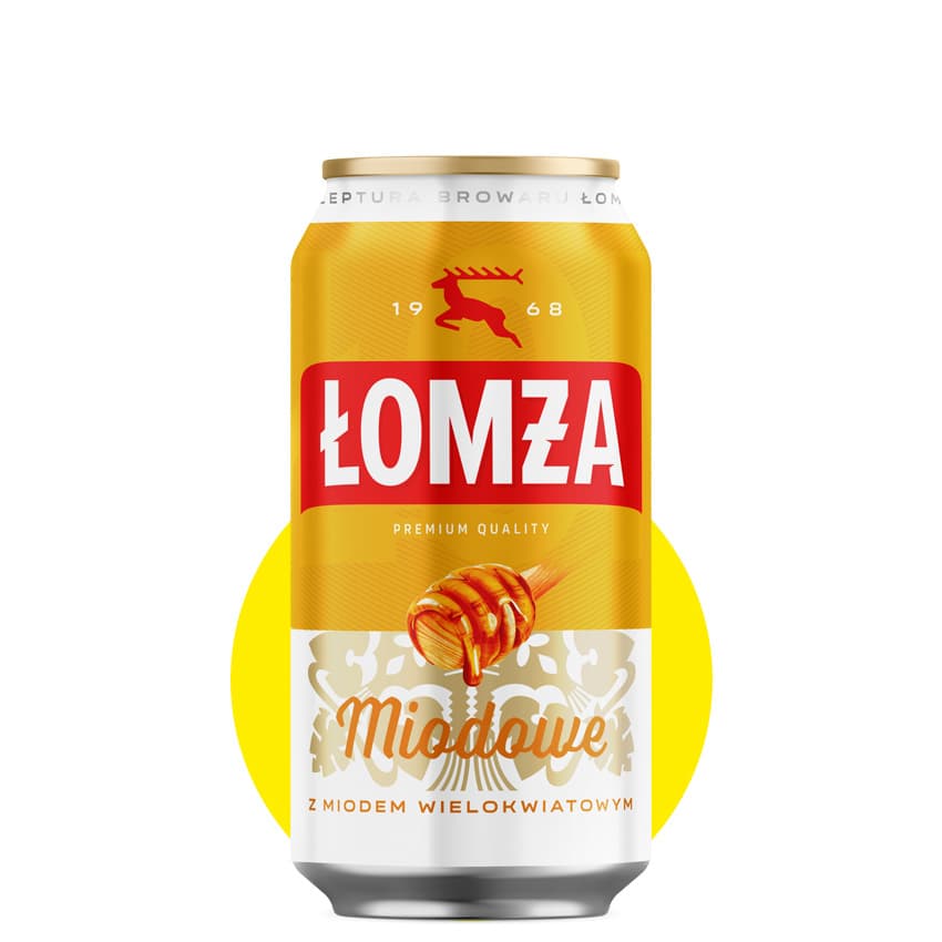 Пиво "Lomza Miodowe" світле 0,4л 5,7% ж/б