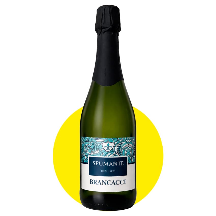 Вино ігристе "Brancacci Spumante Demi Sec" біле напівсухе 0,75л 10%