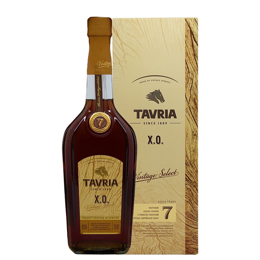 Коньяк "Tavria" 7 років (в коробці) 0,5л 40%