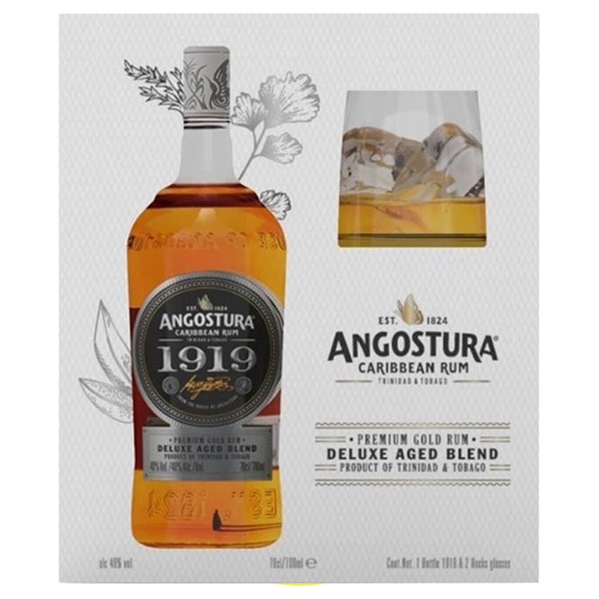 Набір ром "Angostura" 1919 0,7л 40% + 2 бокали