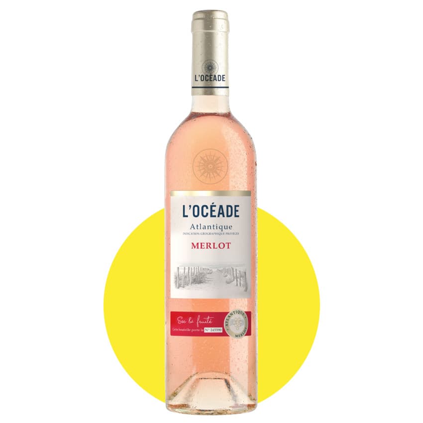 Вино "L’Océade Merlot Rose IGP Atlantique" рожеве сухе 0,75л 12%