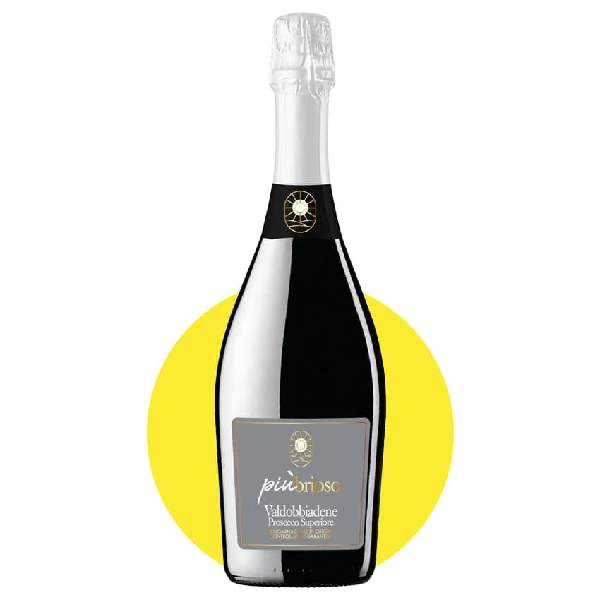 Вино ігристе "Piu Brioso Prosecco Superiore DOCG Valdobbiadene" біле сухе 0,75л 11%