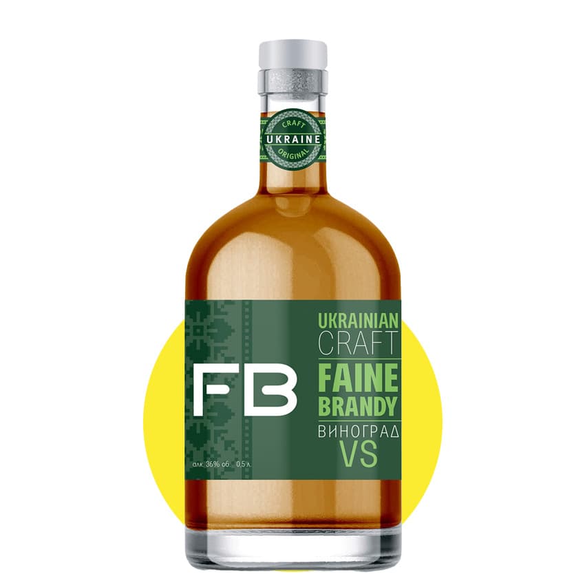 Напій спиртний виноградний "Faine Brandy" Виноград VS 0,5л 36%