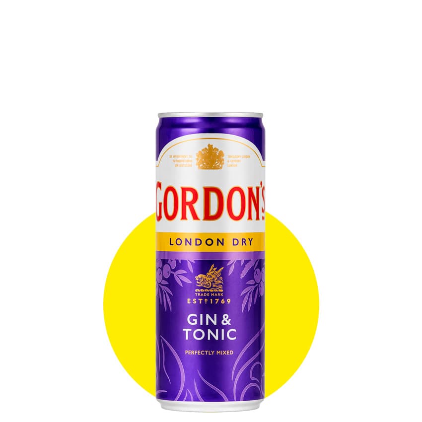 Напій с/а "Gordon's Gin & Tonic" 0,25л 6,4% ж/б