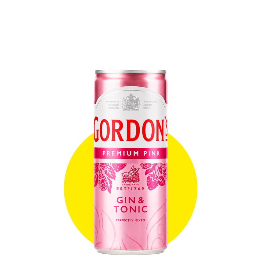 Напій с/а "Gordon's Pink Gin & Tonic" 0,25л 6,4% ж/б