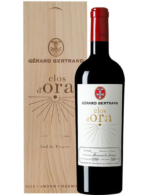 Вино Кло д'Ора / Clos d'Ora, Gerard Bertrand, червоне сухе 0.75л, в дерев'яній коробці