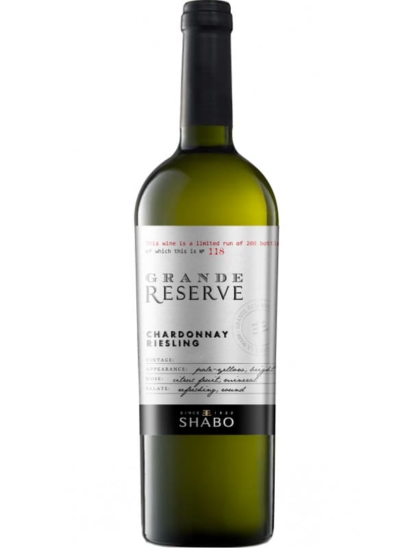 Вино Шардоне-Рислінг, Гран Резерв / Chardonnay-Riesling, Grand Reserve, Shabo, біле сухе 0.75л