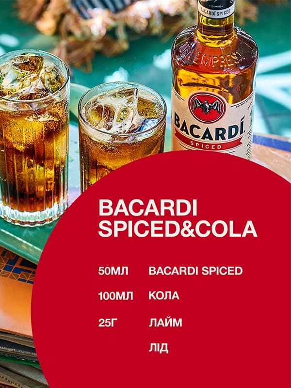 Ром Спайсд, Бакарді / Spiced, Bacardi, 40%, 0.5л
