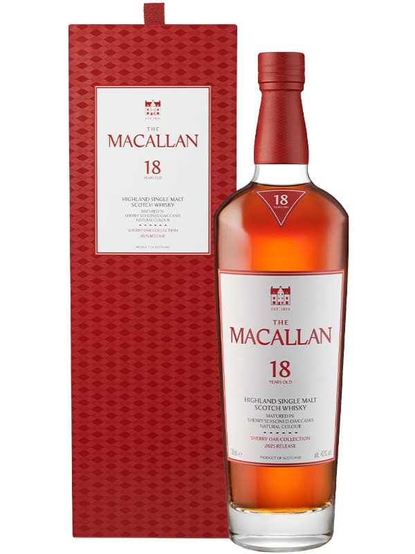 Віскі Макаллан Шеррі Оак / The Macallan Sherry Oak, 18 років, 40%, 0.7л, в коробці