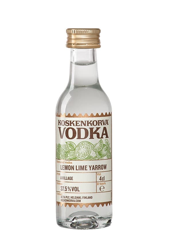Горілка Коскенкорва, Лимон Лайм Деревій / Koskenkorva, Lemon Lime Yarrow, 37.5%, 0.04л