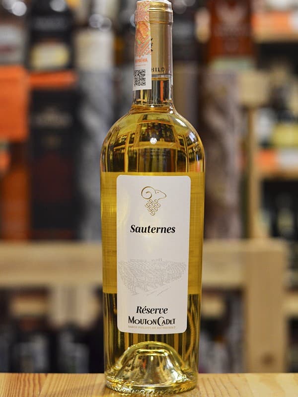 Вино Резерв Сотерн, Мутон Каде / Reserve Sauternes, Mouton Cadet, біле солодке 0.75л