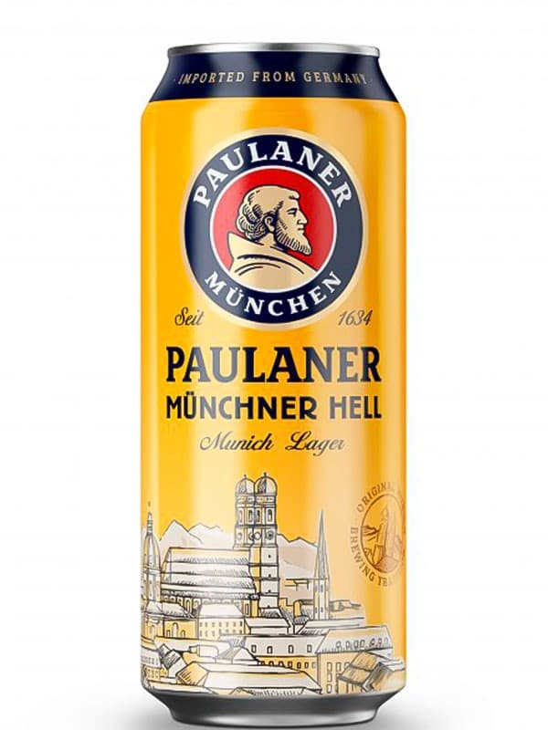 Пиво Пауланер, Оріджинал Мюнхнер Хелл / Paulaner, Original Munchner Hell, ж/б, 4.9%, 0.5л