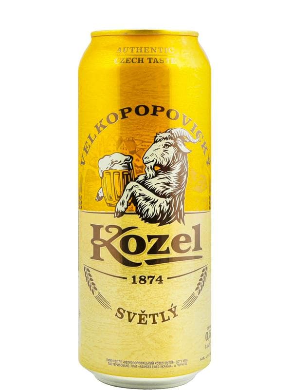 Пиво Велкопоповицький Козел / Velkopopovitsky Kozel, ж/б, 4%, 0.5л