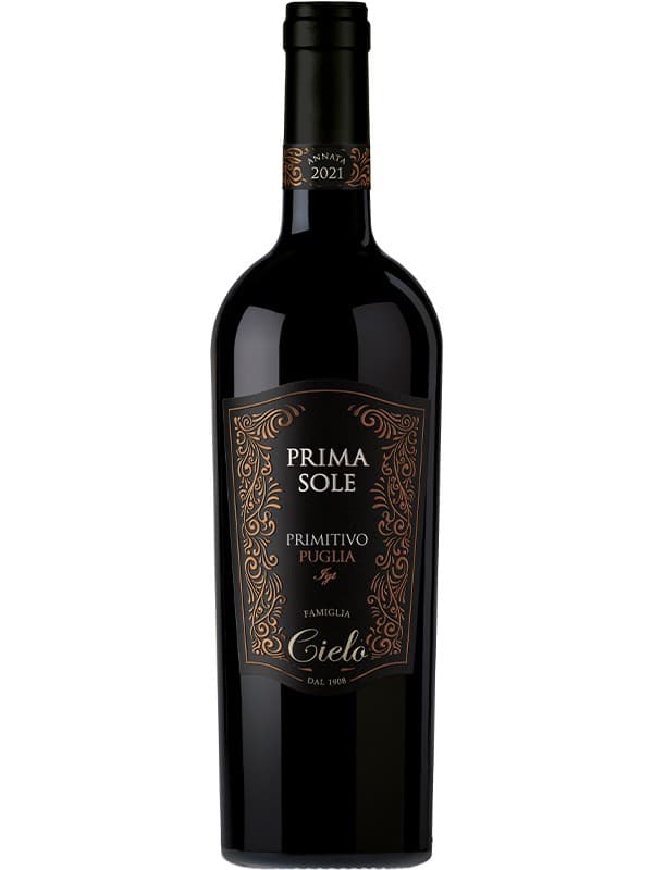Вино Прімасол, Примітиво Пулія / Primasole, Primitivo Puglia, Cielo e Terra, червоне сухе 0.75л