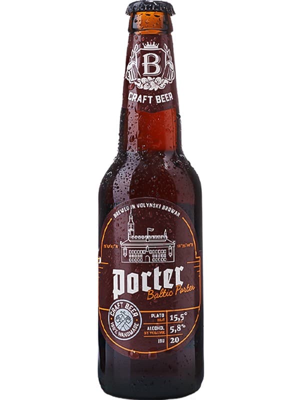 Пиво Портер, Волинський Бровар / Porter, Volynski Browar, 5.8%, 0.35л