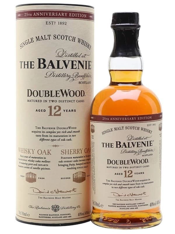 Віскі Балвені, Даблвуд / Balvenie, DoubleWood, 12 років, 40%, 0.7л, в тубусі
