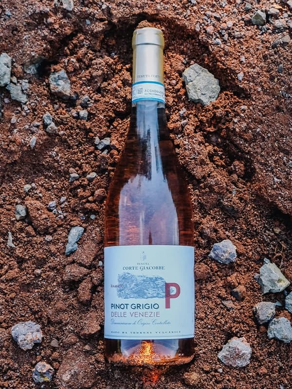 Вино Піно Гріджио Рамато делла Венеція / Pinot Grigio Ramato delle Venezie, Tenuta di Corte Giacobbe, рожеве сухе 0.75л