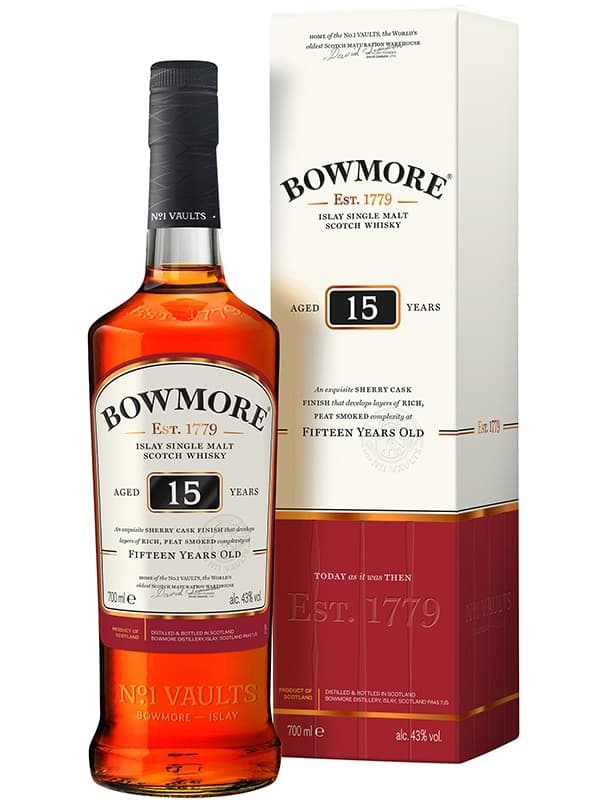 Віскі Боумор Даркест / Bowmore Darkest, 15 років, 43%, 0.7л, в коробці