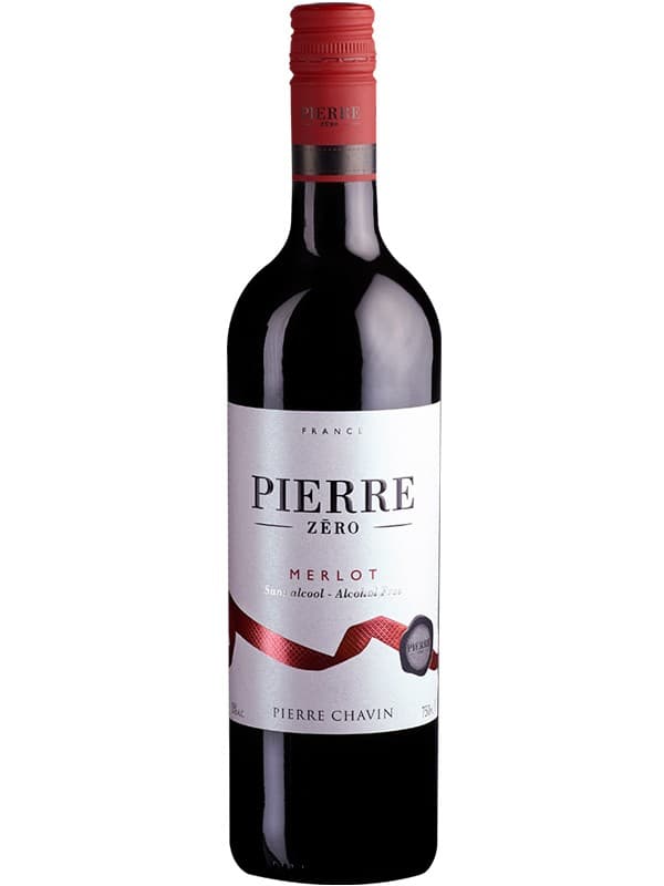 Безалкогольне вино П'єр Зеро, Мерло / Pierre Zero, Merlot, Domaines Pierre Chavin, червоне 0.75л