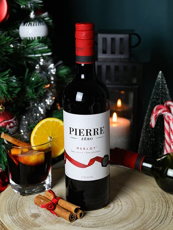 Безалкогольне вино П'єр Зеро, Мерло / Pierre Zero, Merlot, Domaines Pierre Chavin, червоне 0.75л