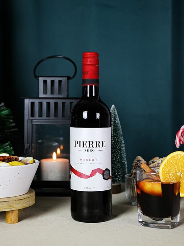 Безалкогольне вино П'єр Зеро, Мерло / Pierre Zero, Merlot, Domaines Pierre Chavin, червоне 0.75л