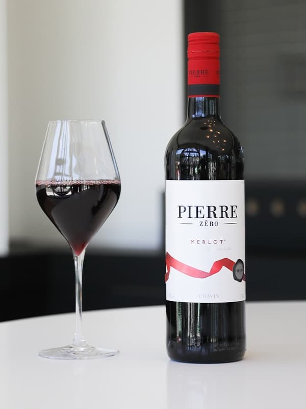 Безалкогольне вино П'єр Зеро, Мерло / Pierre Zero, Merlot, Domaines Pierre Chavin, червоне 0.75л