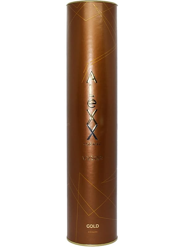 Бренді Алекс Голд / Alexx Gold, VSOP, 40%, 0.5л, в тубусі