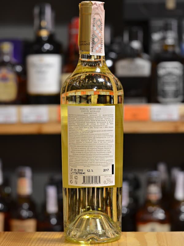 Вино Горулі Мцване / Goruli Mtsvane, Chateau Mukhrani, біле сухе 12.5% 0.75л