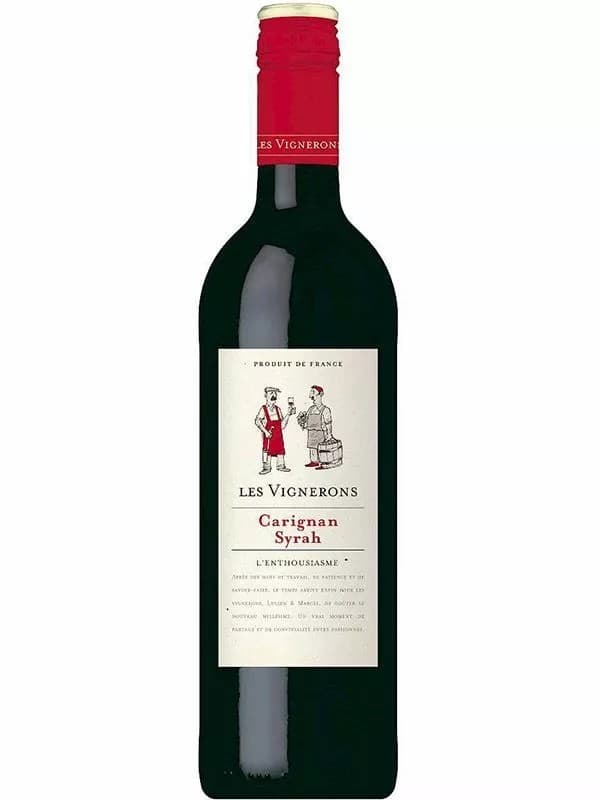 Вино Карін'ян Сіра / Carignan Syrah, Les Vignerons, червоне сухе 0.75л