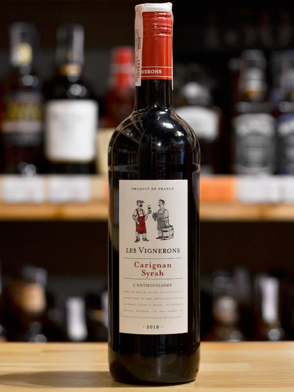 Вино Карін'ян Сіра / Carignan Syrah, Les Vignerons, червоне сухе 0.75л