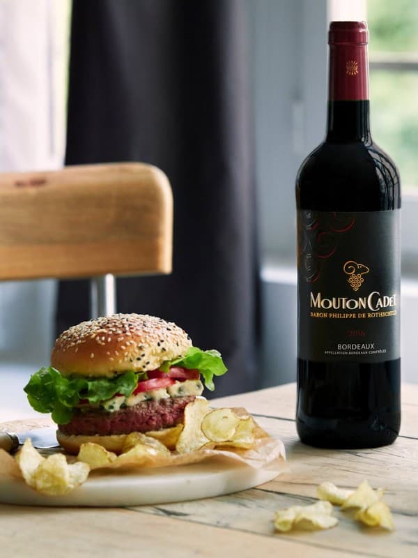 Вино Бордо Руж, Мутон Каде / Bordeaux Rouge, Mouton Cadet, червоне сухе 0.75л
