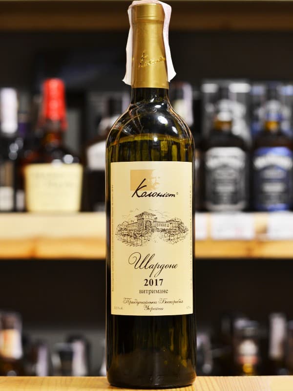 Вино Шардоне, Колоніст / Chardonnay, Kolonist, біле сухе 13.5% 0.75л