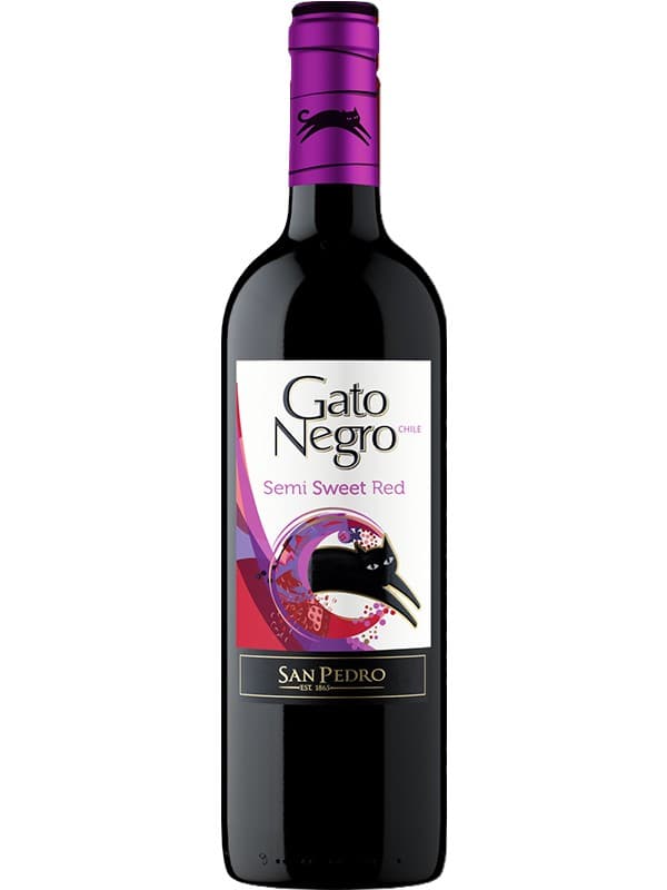 Вино Гато Негро / Gato Negro, San Pedro, червоне напівсолодке 0.75л
