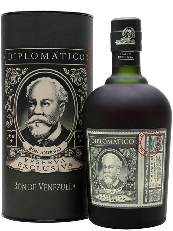 Ром Дипломатико, Резерва Ексклюзива / Diplomatico, Reserva Exclusiva, 40%, 0.7л, в тубусі