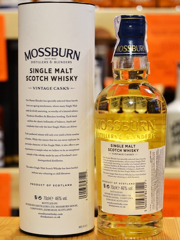 Віскі Моссбёрн №1 / Mossburn №1 Vintage Casks, 46%, 0.7л, в тубусі