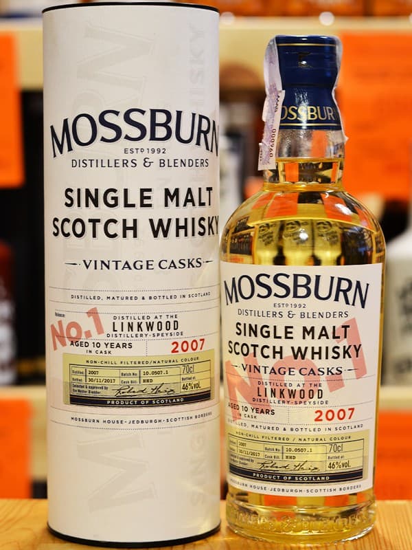 Віскі Моссбёрн №1 / Mossburn №1 Vintage Casks, 46%, 0.7л, в тубусі
