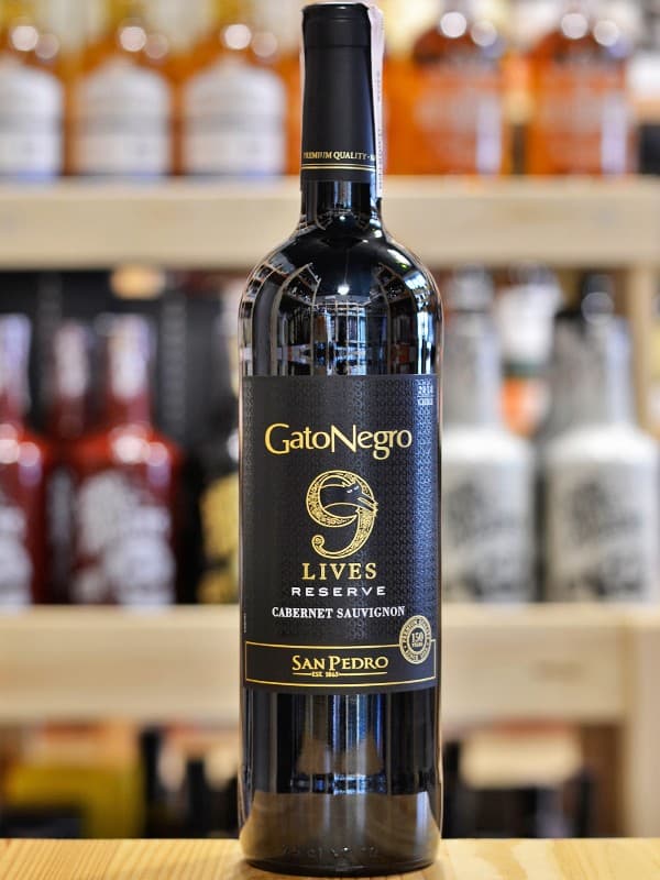 Вино Гато Негро, Каберне Совіньйон, Резерва / Gato Negro, Cabernet Sauvignon, Reserve, San Pedro, червоне сухе 0.75л