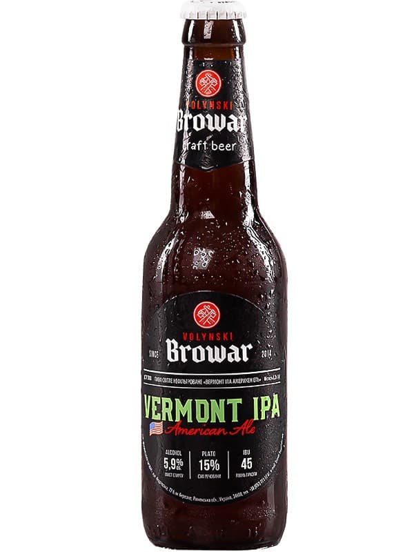 Пиво Вермонт ІПА, Волинський Бровар / Vermont IPA, Volynski Browar, 5.9%, 0.35л