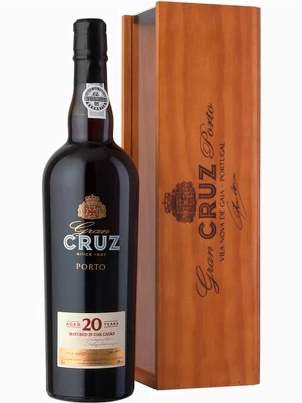 Портвейн Порто, Гран Круз / Porto, Gran Cruz, червоне солодке, 20%, 0.75л, в дерев'яній коробці