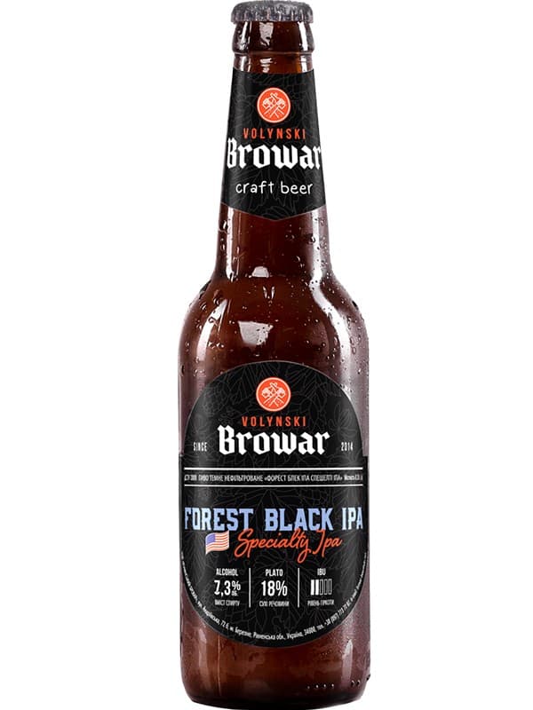 Пиво Форест Блек ІПА, Волинський Бровар / Forest Black IPA, Volynski Browar, 7.3%, 0.35л