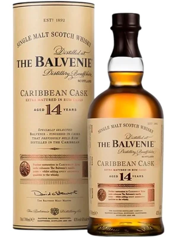 Віскі Балвені, Карибіан Каск / Balvenie, Caribbean Cask, 14 років, 43%, 0.7л, в тубусі