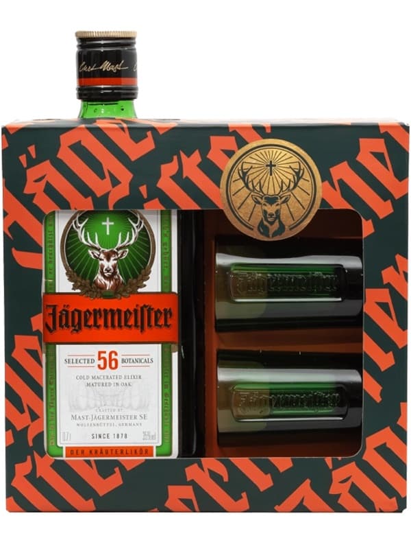 Лікер Єгермайстер / Jagermeister, 35%, 0.7л, в подарунковій коробці + 2 шота