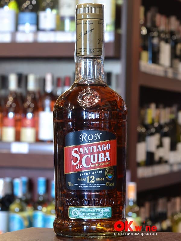 Ром Сантьяго де Куба, Екстра Аньехо / Santiago de Cuba, Extra Anejo, 12 років, 40%, 0.7л