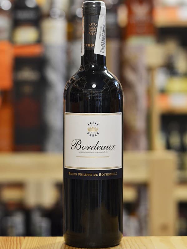 Вино Бордо Руж / Bordeaux Rouge, Baron Philippe de Rothschild, червоне сухе 0.75л